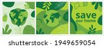 set of earth day posters with... | Shutterstock .eps vector #1949659054