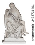 Small photo of Ottenstein, Germany - February 2024 -Experience the profound beauty of the Pieta decoration. Captivating and emotional, it embodies the divine grace and human vulnerability. Jezus and Mother Mary