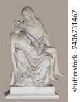 Small photo of Ottenstein, Germany - February 2024 -Experience the profound beauty of the Pieta decoration. Captivating and emotional, it embodies the divine grace and human vulnerability. Jezus and Mother Mary