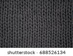 texture black knit sweater large viscous