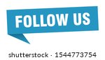 follow us speech bubble sign.... | Shutterstock .eps vector #1544773754