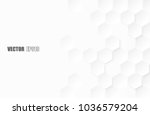 abstract paper hexagon white... | Shutterstock .eps vector #1036579204