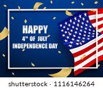 4th of july happy independence... | Shutterstock .eps vector #1116146264