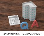 buildings and calculators ... | Shutterstock . vector #2039239427