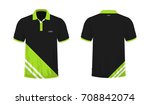 T Shirt Polo Green And Black...