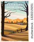 Vermont Retro Poster. Usa...