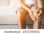 Small photo of Osteoarthritis is more common in the elderly. Causes knee pain, swelling, redness, stiffness in the knee, clinging noise in the knee.