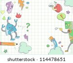 doodle background featuring... | Shutterstock .eps vector #114478651