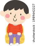 illustration of a kid boy... | Shutterstock .eps vector #1989642227