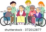 illustration of senior citizens ... | Shutterstock .eps vector #372012877