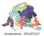 illustration featuring a messy... | Shutterstock .eps vector #391107127