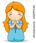 Young Girl Praying Vector Clipart image - Free stock photo - Public ...