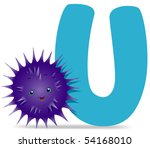 U For Urchin   Vector