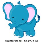 Cute Elephant   Vector