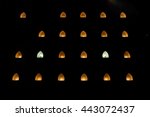 many light bulb in the dark wall | Shutterstock . vector #443072437