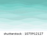 abstract green geometric wavy... | Shutterstock .eps vector #1075912127