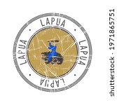 Lapua city, Finland. Grunge postal rubber stamp over white background