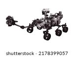 Mars Rover Isolated On White...
