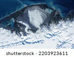 Ice of Antarctica from space. Elements of this image furnished by NASA. High quality photo