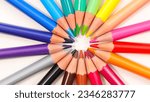 Small photo of Color pencils for drawing- Rainbow color pencil