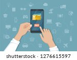 mobile payment for goods ... | Shutterstock .eps vector #1276615597