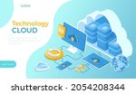 cloud technology. software and... | Shutterstock .eps vector #2054208344