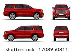 realistic suv car. front view ... | Shutterstock .eps vector #1708950811