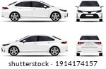 realistic car. sedan. front... | Shutterstock .eps vector #1914174157