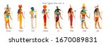 ancient god goddess from egypt... | Shutterstock .eps vector #1670089831