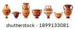 ancient greek vase set. pottery ... | Shutterstock .eps vector #1899133081