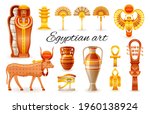 ancient egyptian art. vector... | Shutterstock .eps vector #1960138924