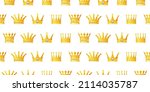 crown pattern. seamless... | Shutterstock .eps vector #2114035787
