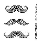 moustache vector set. isolated... | Shutterstock .eps vector #2140429317