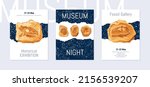 museums night poster  stary sky ... | Shutterstock .eps vector #2156539207