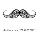 moustache vector sketch.... | Shutterstock .eps vector #2156790381