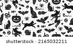 halloween seamless pattern.... | Shutterstock .eps vector #2165032211