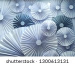 circle paper art folding white... | Shutterstock . vector #1300613131