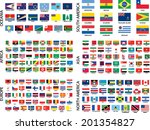 alphabetical country flags by... | Shutterstock .eps vector #201354827