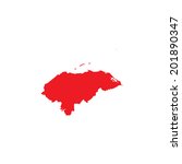 shape of the country of honduras | Shutterstock .eps vector #201890347