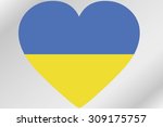 a flag illustration of a heart... | Shutterstock . vector #309175757