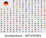 world flag illustrations in the ... | Shutterstock . vector #407255581