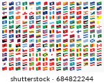 waving illustrated flags of the ... | Shutterstock . vector #684822244