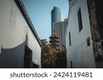 Small photo of BANGKOK, THAILAND - January 16, 2024: Chinese pagoda near Lhong 1919 chinese house in Bangkok Thailand