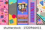 90s and 80s poster. nineties... | Shutterstock .eps vector #1520966411