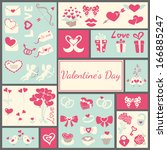 valentine's elements for your... | Shutterstock .eps vector #166885247