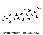 flying birds silhouettes on... | Shutterstock .eps vector #1889832967