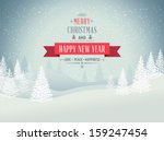 merry christmas landscape.... | Shutterstock .eps vector #159247454