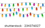 christmas lights background.... | Shutterstock .eps vector #234376027