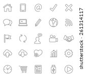 internet line icons.set 2.vector | Shutterstock .eps vector #261314117