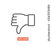 thumbs down dislike   hate or... | Shutterstock .eps vector #436593484